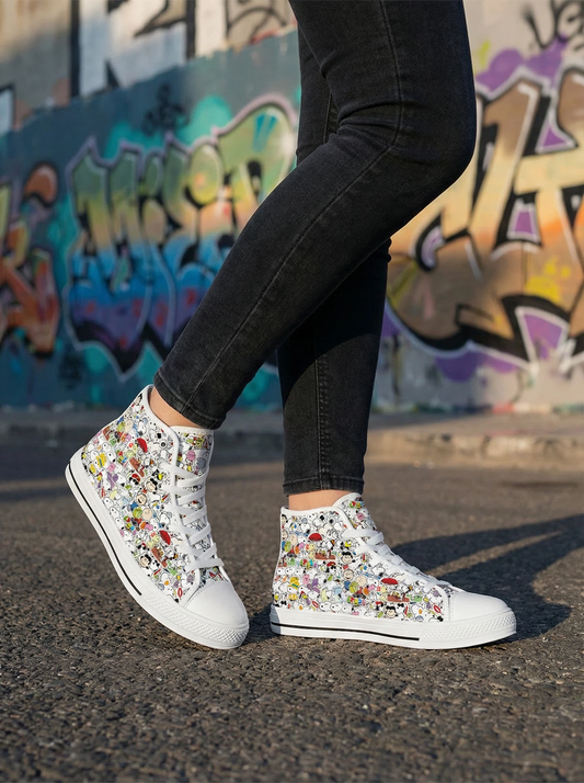 High-Top Canvas Shoes