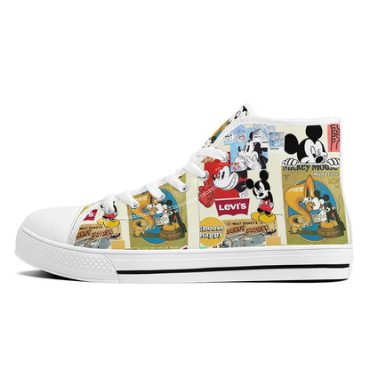 High-Top Canvas Shoes