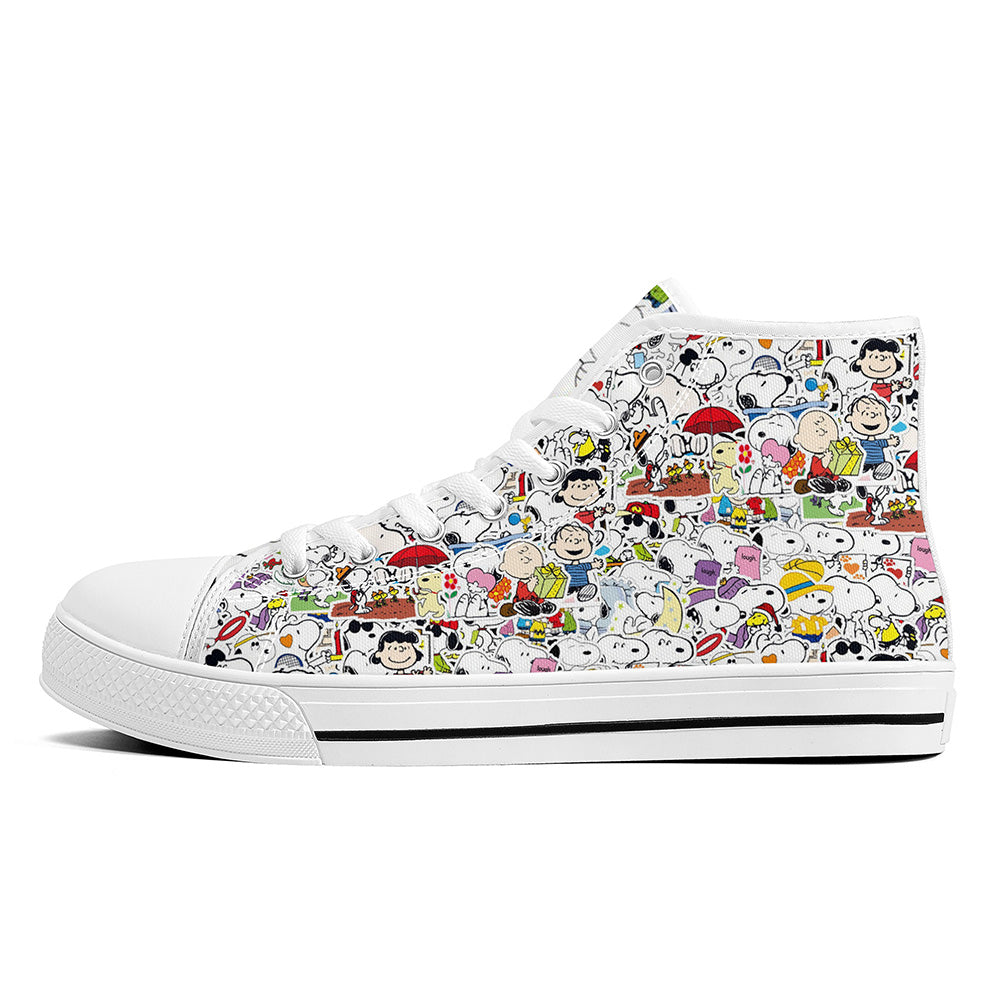High-Top Canvas Shoes
