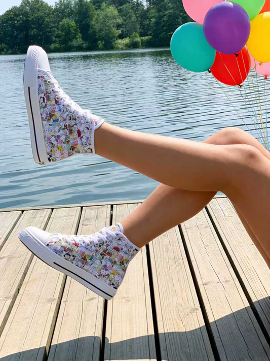High-Top Canvas Shoes