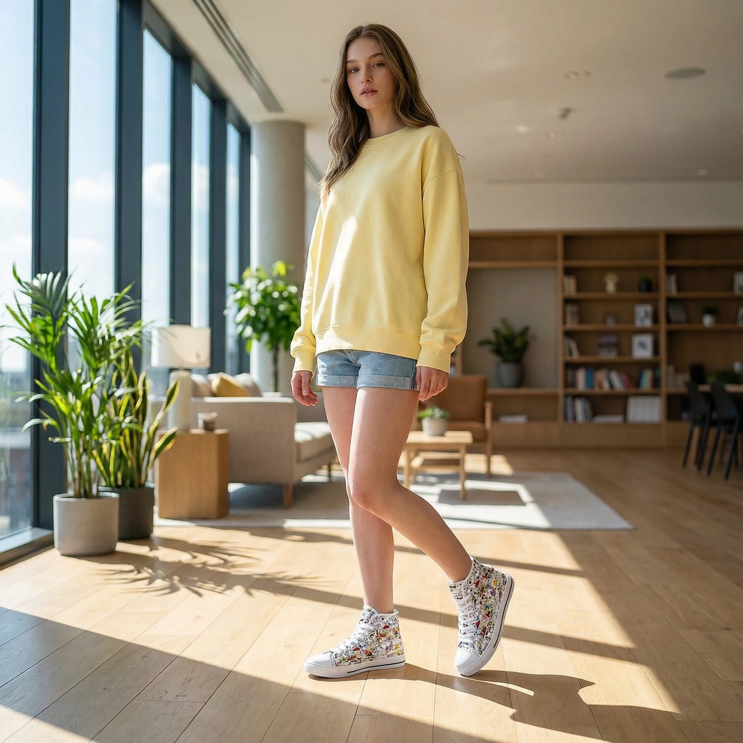 High-Top Canvas Shoes