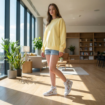 High-Top Canvas Shoes